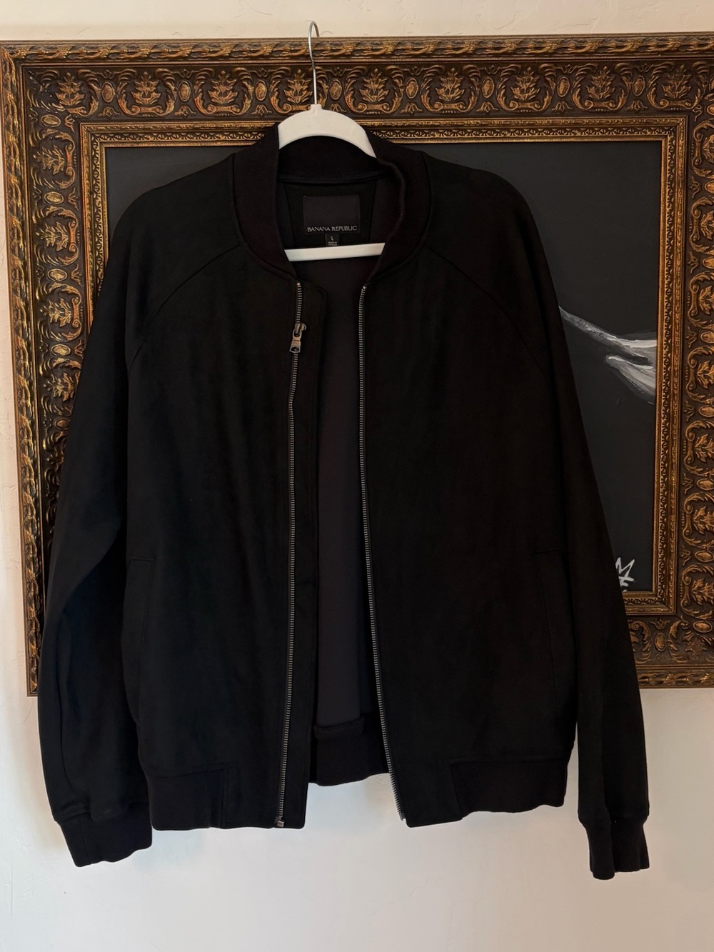 Banana Republic Men's Black Bomber Jacket - L - Picture 3 of 6